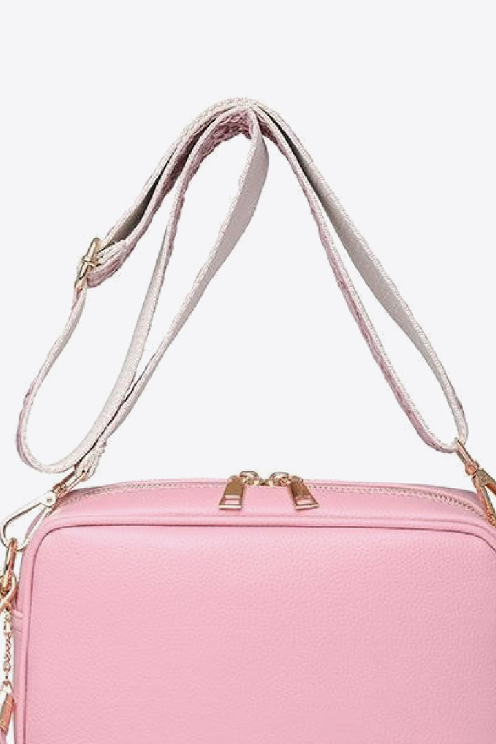 Faux-Leather Tasseled Crossbody Bag - Multiple Colors