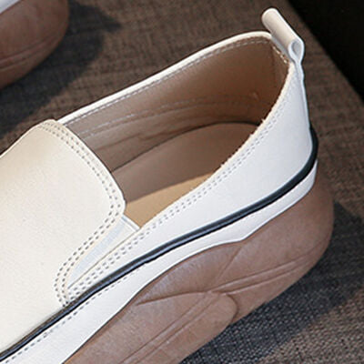 👟 Comfortable Chunky Faux-Leather Slip-On Shoes - Multiple Colors - (4-11) 💖✨