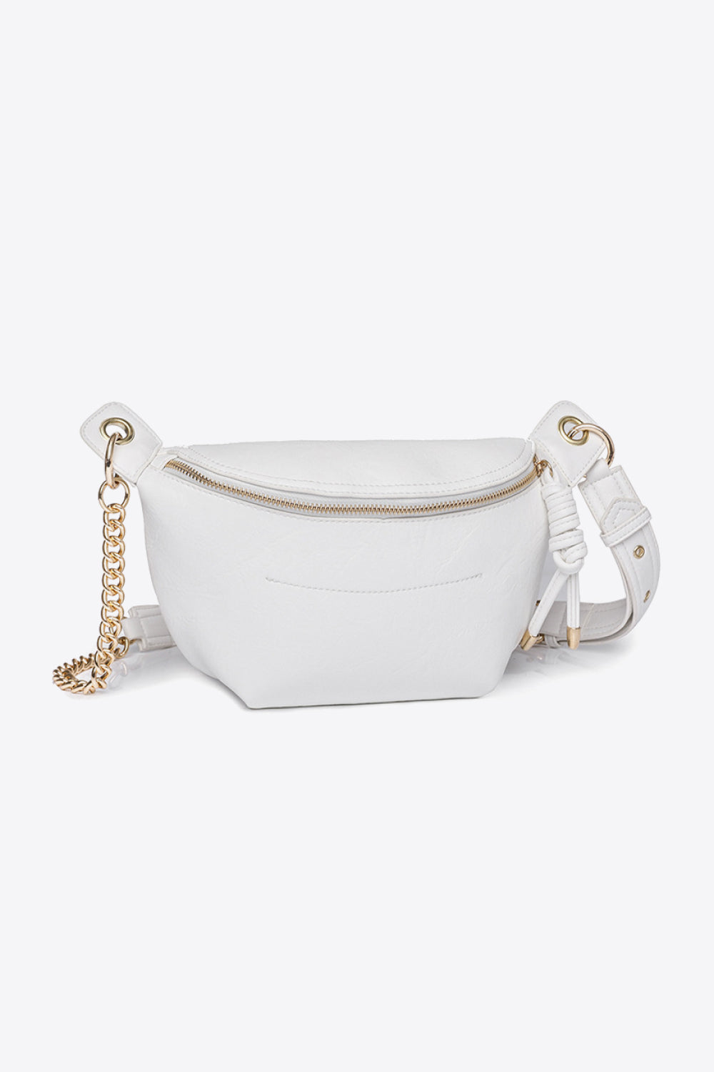 Faux-Leather Chain-Strap Crossbody Bag - Multiple Colors