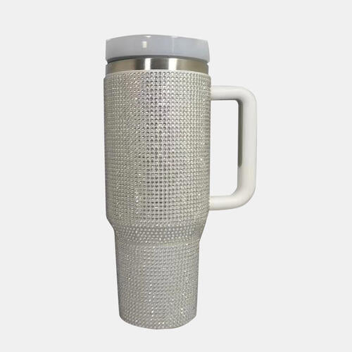 40 Oz. Rhinestone Stainless-Steel Tumbler With Straw - Multiple Colors