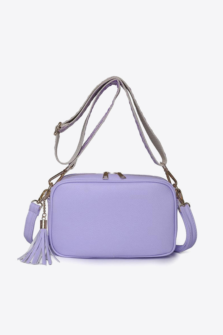 Faux-Leather Tasseled Crossbody Bag - Multiple Colors