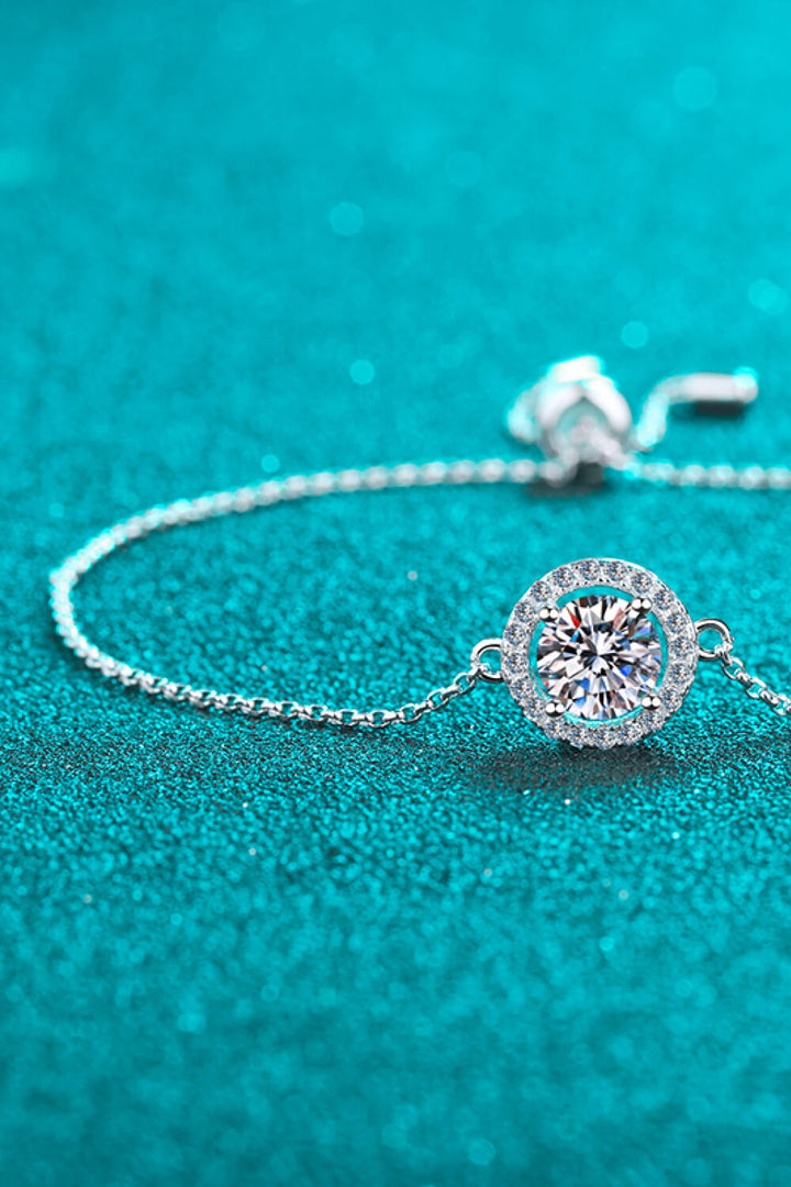 1 Carat Moissanite &amp; Zircon 925 Sterling Silver Bracelet
