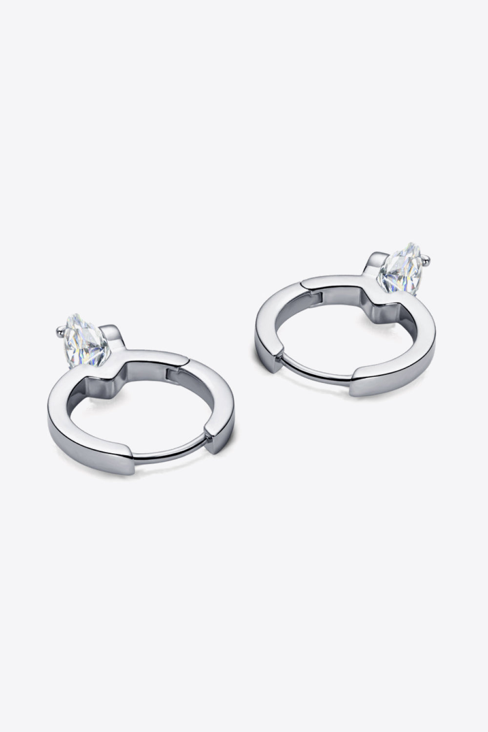 2 Carat Moissanite 925 Sterling Silver Drop Earrings - Gold, Silver