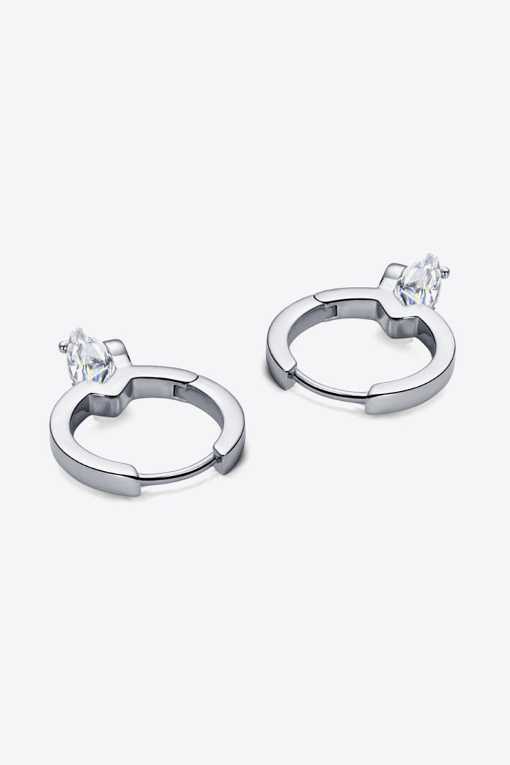 2 Carat Moissanite 925 Sterling Silver Drop Earrings - Gold, Silver