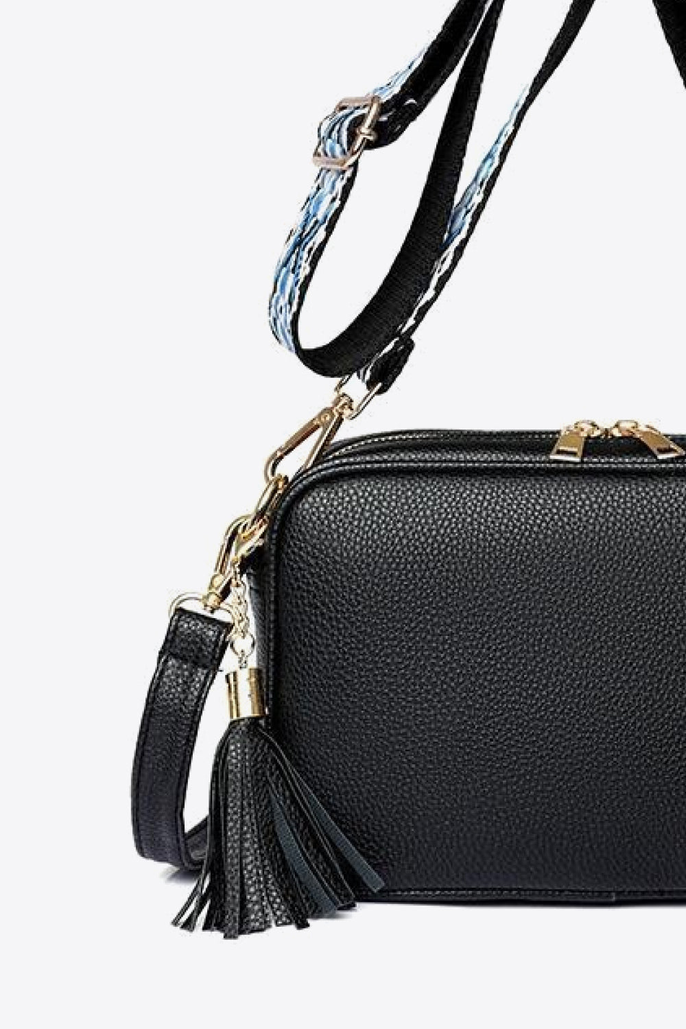 Faux-Leather Tasseled Crossbody Bag - Multiple Colors