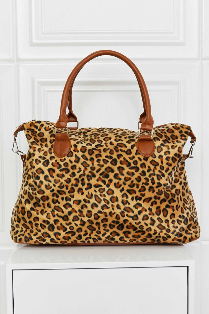 Animal-Print Faux Rabbit Fur Brushed Spacious Weekender Bag - Multiple Prints