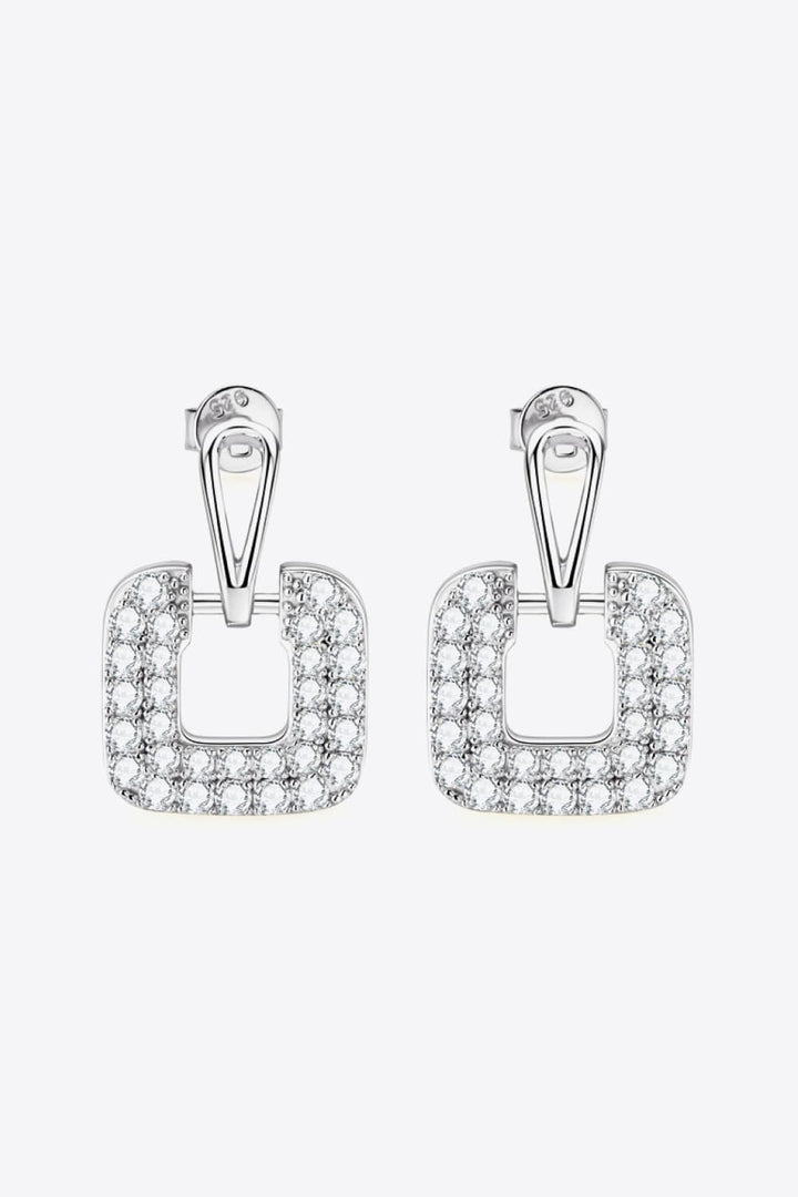 1.68 Carat Moissanite 925 Sterling Silver Drop Earrings - Gold, Silver