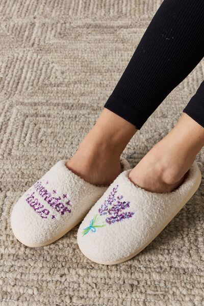 Sequined "Lavender Haze" Cozy Slippers - (S-XL)