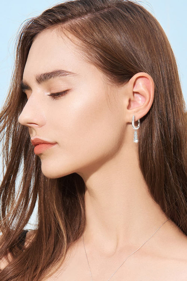 1.8 Carat Moissanite 925 Sterling Silver Drop Earrings - Silver