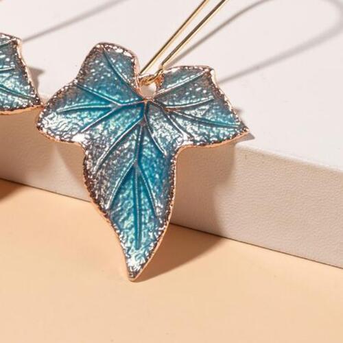 Alloy Leaf-Shape Drop Earrings - Multiple Colors