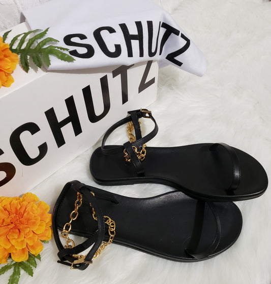 Schutz Celyna Embellished Sandals - Black