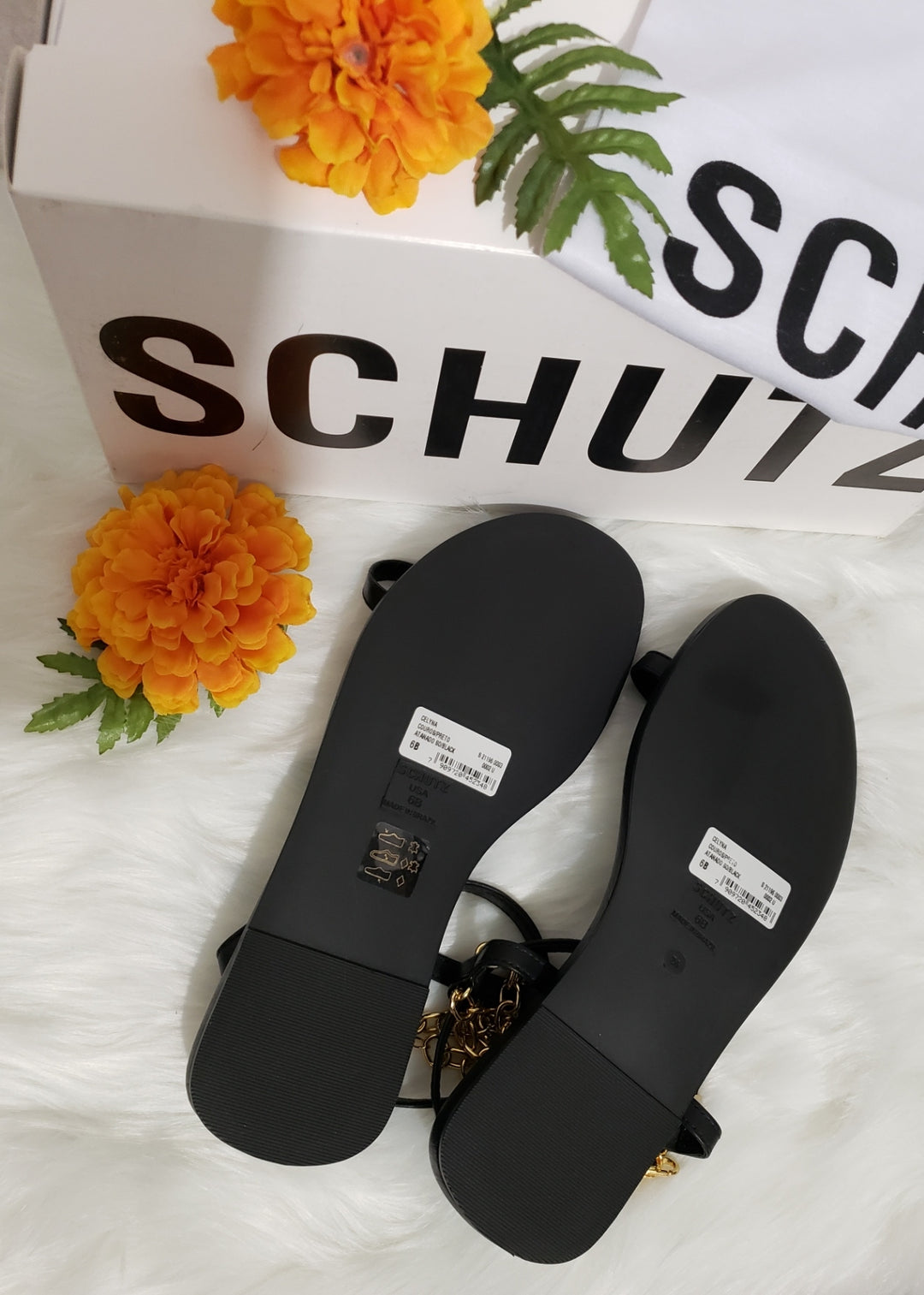 🖤✨ SCHUTZ Celyna Embellished Sandals – Black – (6B) ✨🖤
