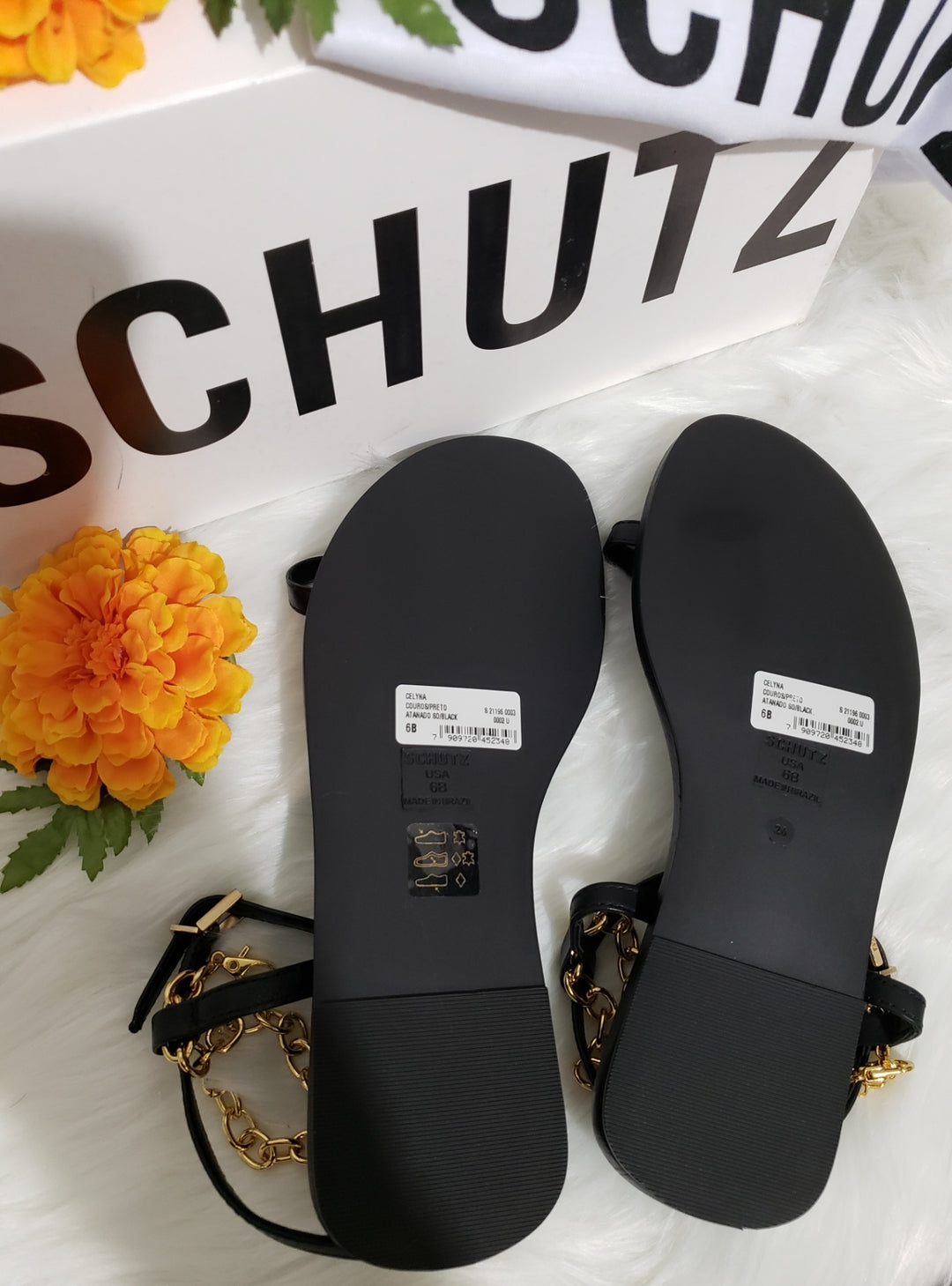 🖤✨ SCHUTZ Celyna Embellished Sandals – Black – (6B) ✨🖤