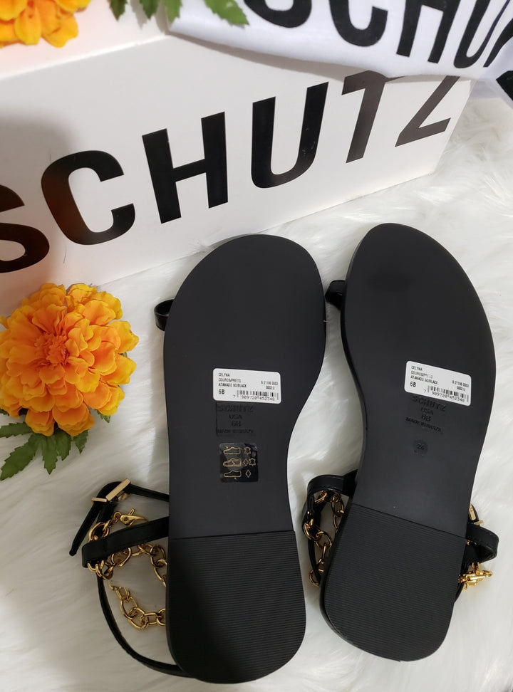 🖤✨ SCHUTZ Celyna Embellished Sandals – Black – (6B) ✨🖤