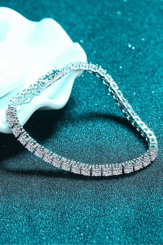 4.9 Carat Moissanite 925 Sterling Silver Bracelet