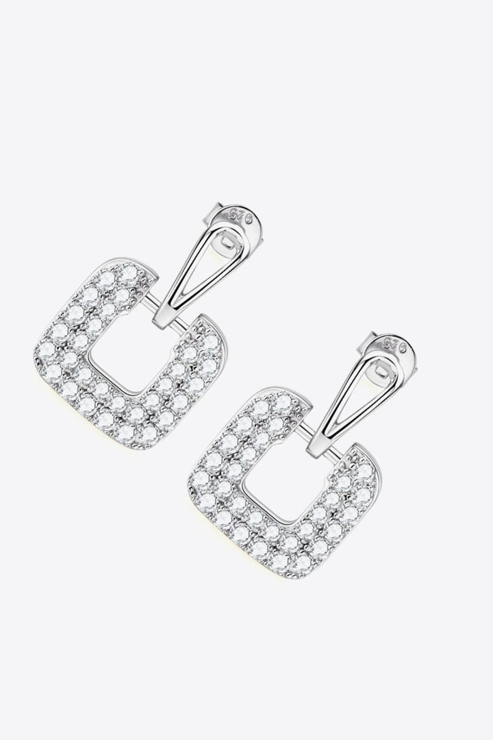 1.68 Carat Moissanite 925 Sterling Silver Drop Earrings - Gold, Silver