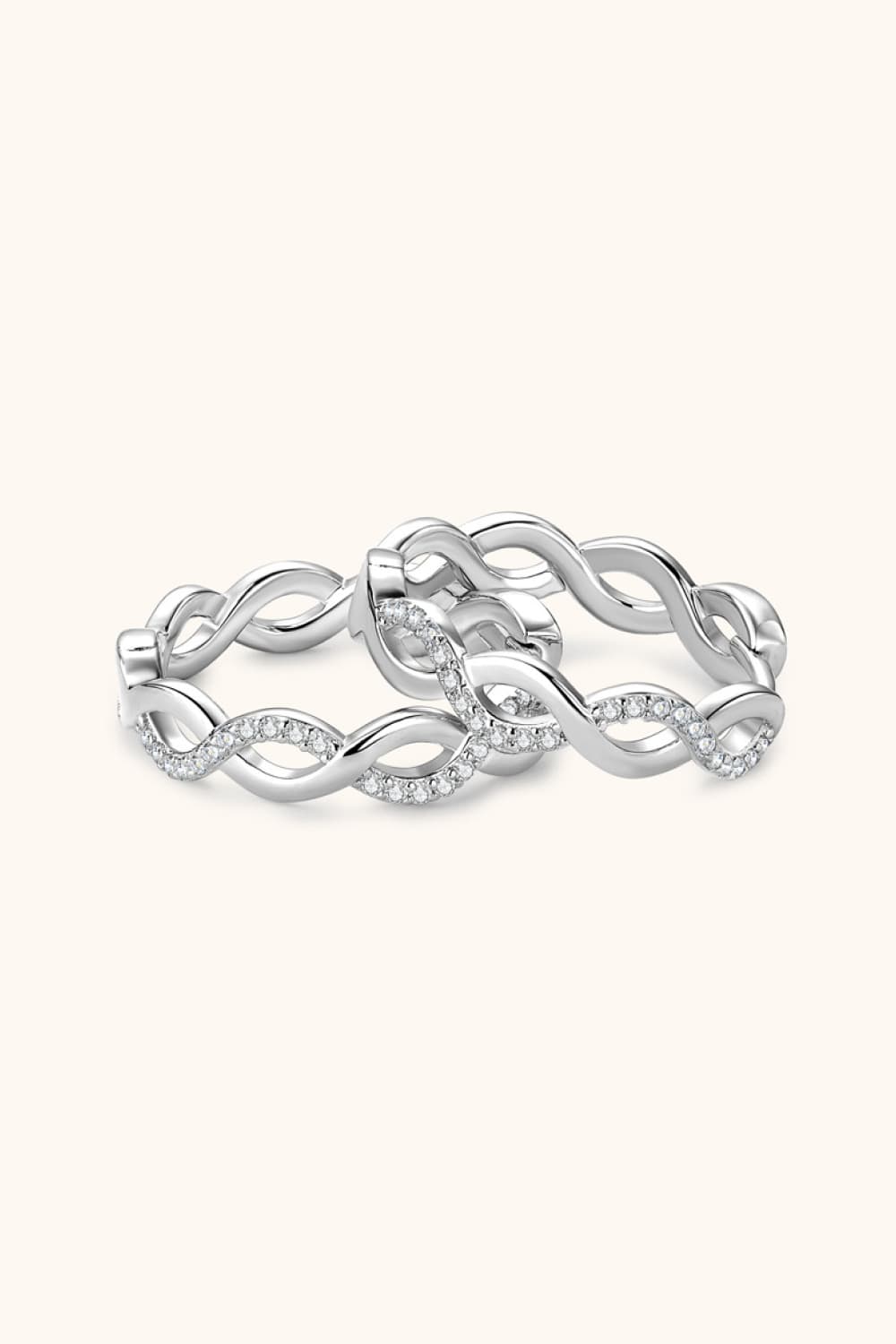 Moissanite 925 Sterling Silver Crisscross Hoop Earrings - Gold, Silver