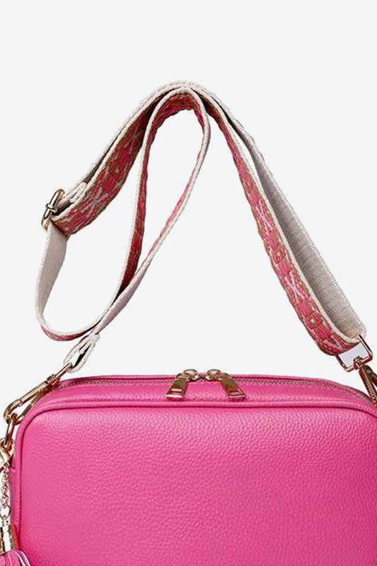 Faux-Leather Tasseled Crossbody Bag - Multiple Colors