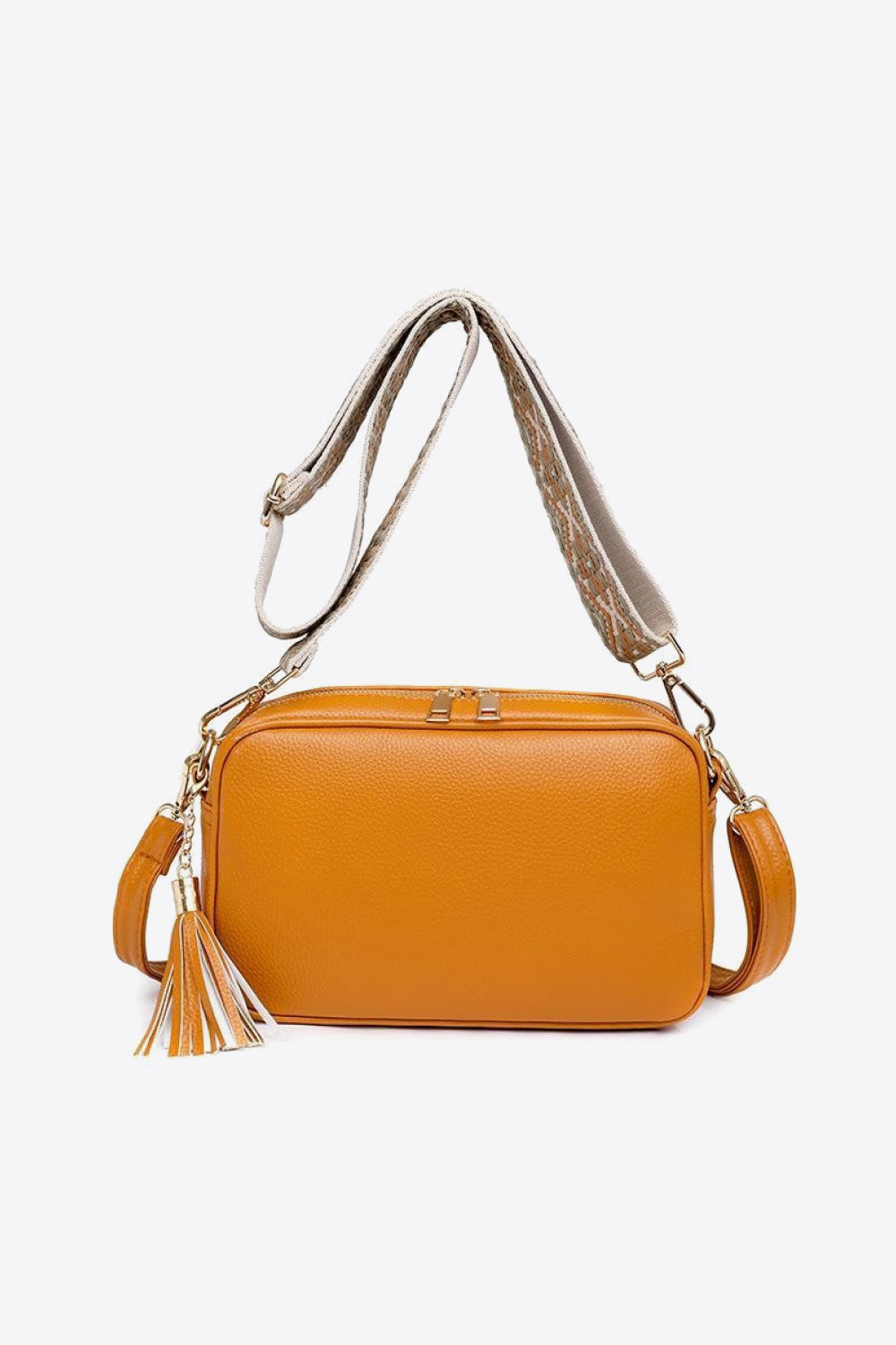 Faux-Leather Tasseled Crossbody Bag - Multiple Colors
