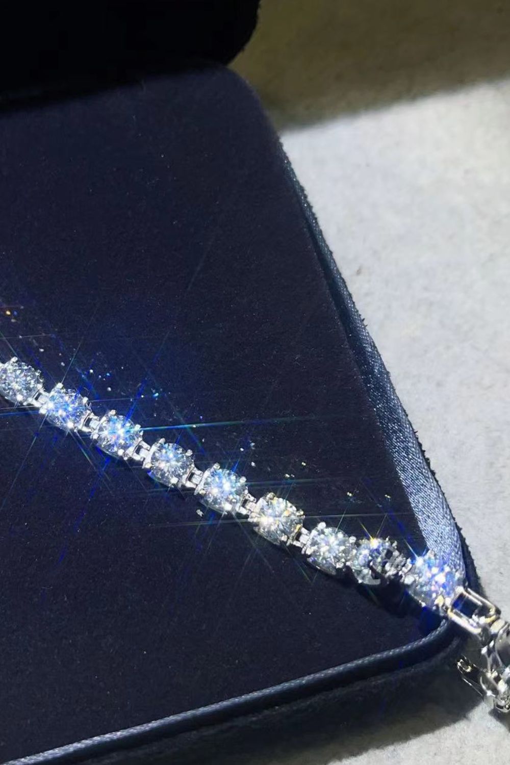 10 Carat Moissanite 925 Sterling Silver Bracelet