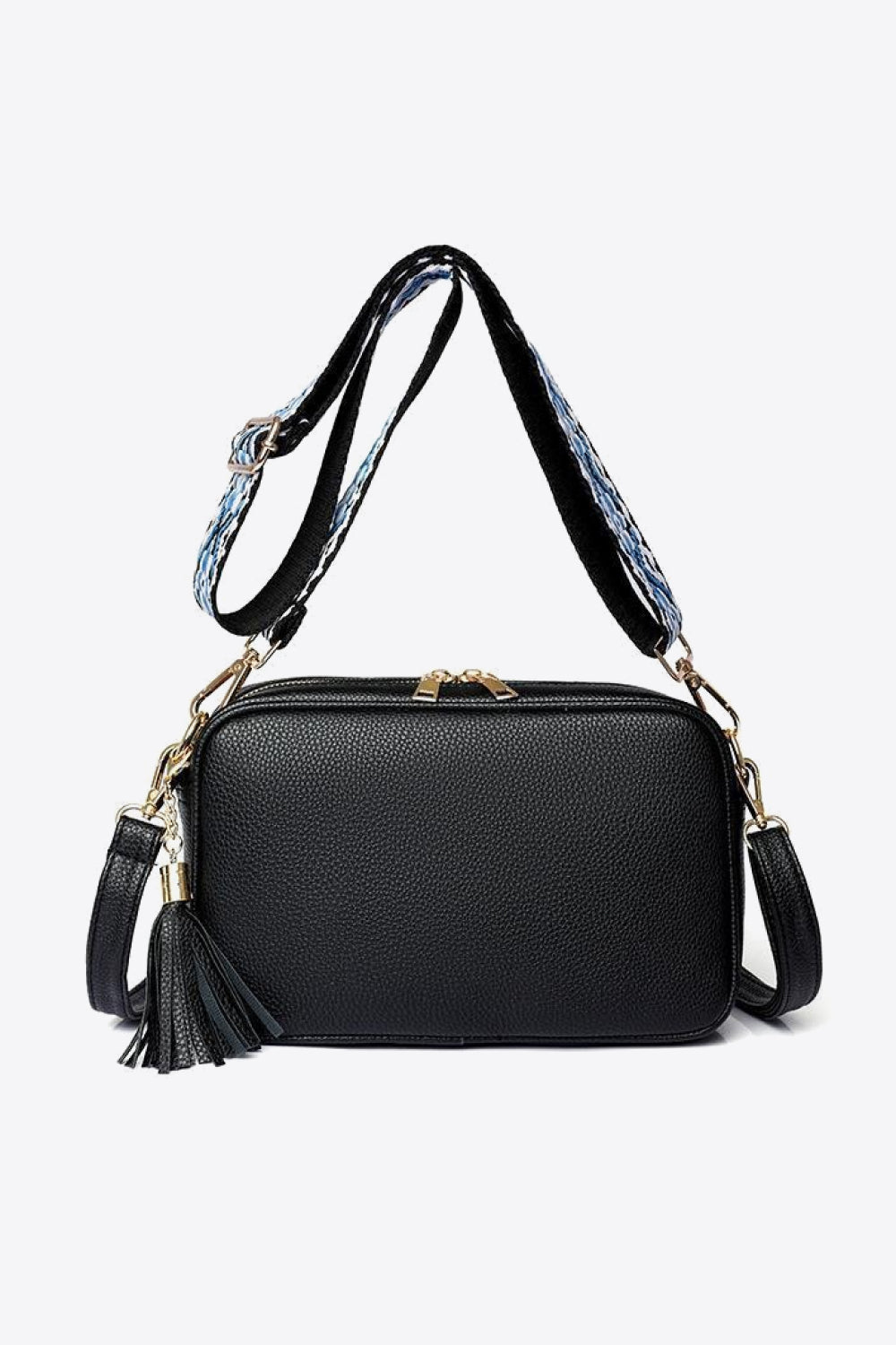 Faux-Leather Tasseled Crossbody Bag - Multiple Colors