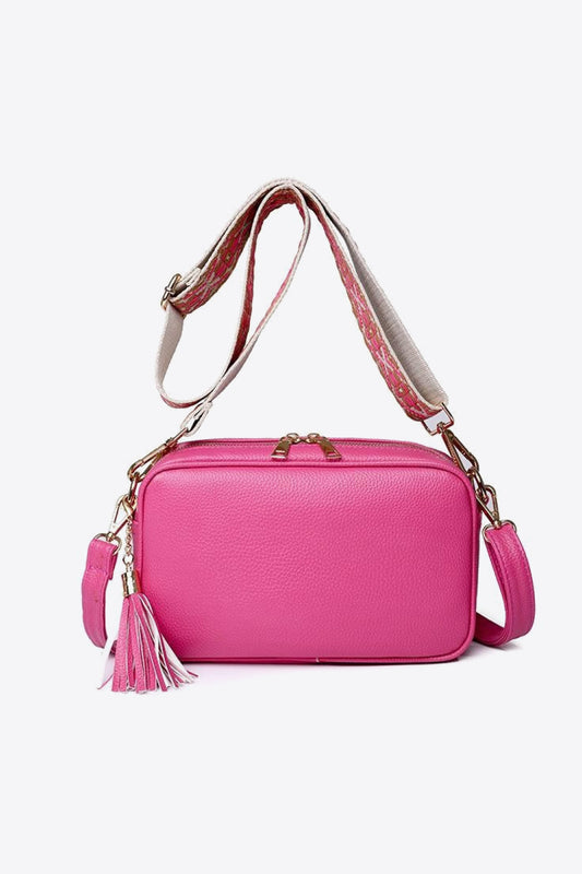 Faux-Leather Tasseled Crossbody Bag - Multiple Colors