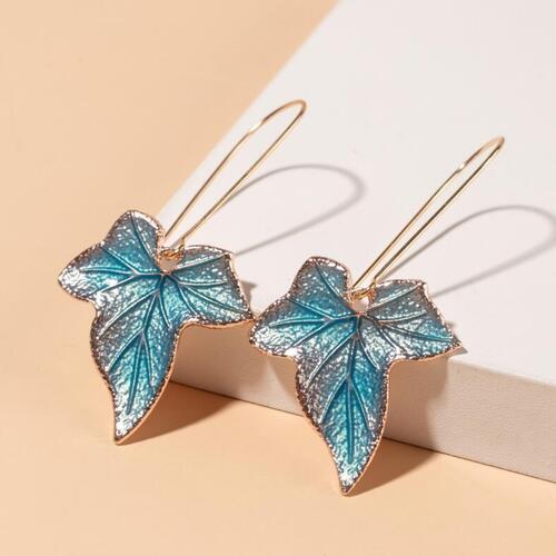 Alloy Leaf-Shape Drop Earrings - Multiple Colors