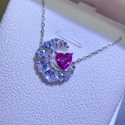 1-Carat Moissanite 925 Sterling Silver Multi-Heart Necklace