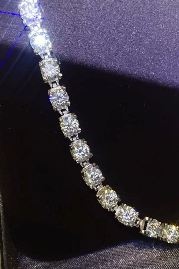 10 Carat Moissanite 925 Sterling Silver Bracelet