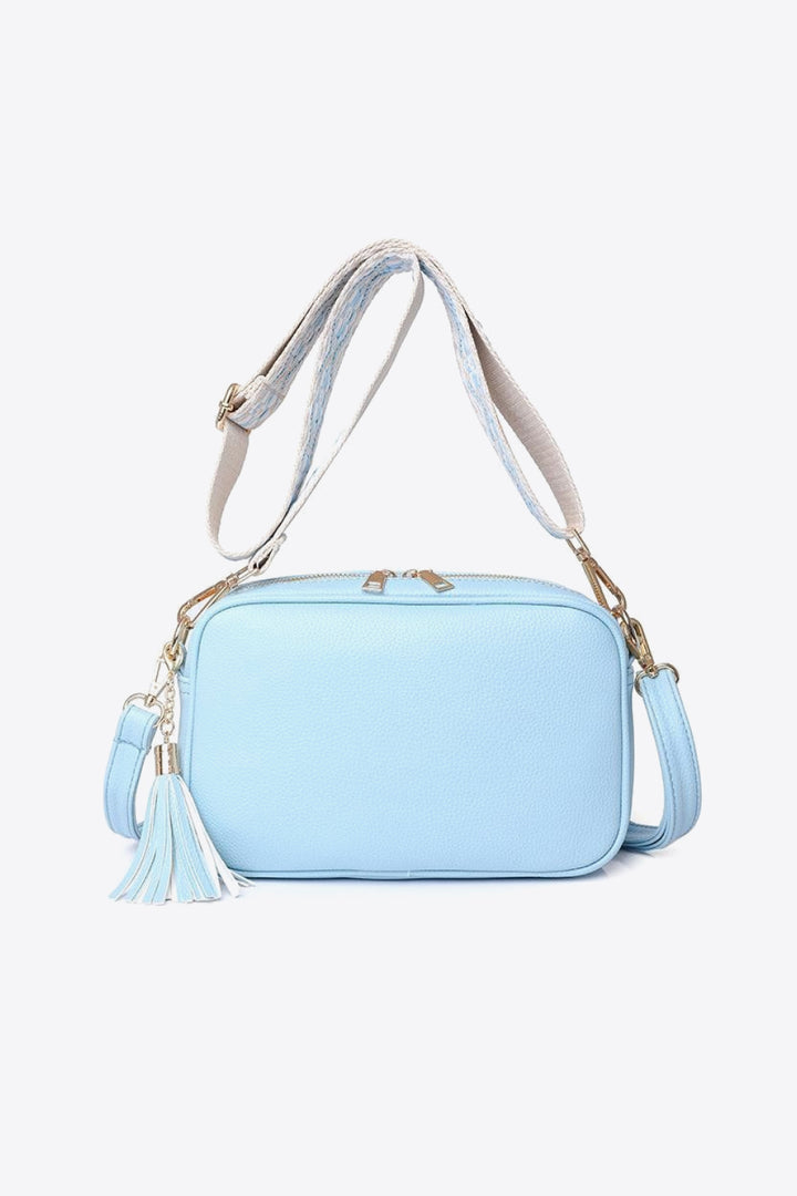 Faux-Leather Tasseled Crossbody Bag - Multiple Colors