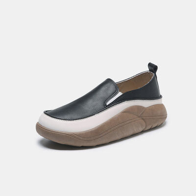 👟 Comfortable Chunky Faux-Leather Slip-On Shoes - Multiple Colors - (4-11) 💖✨