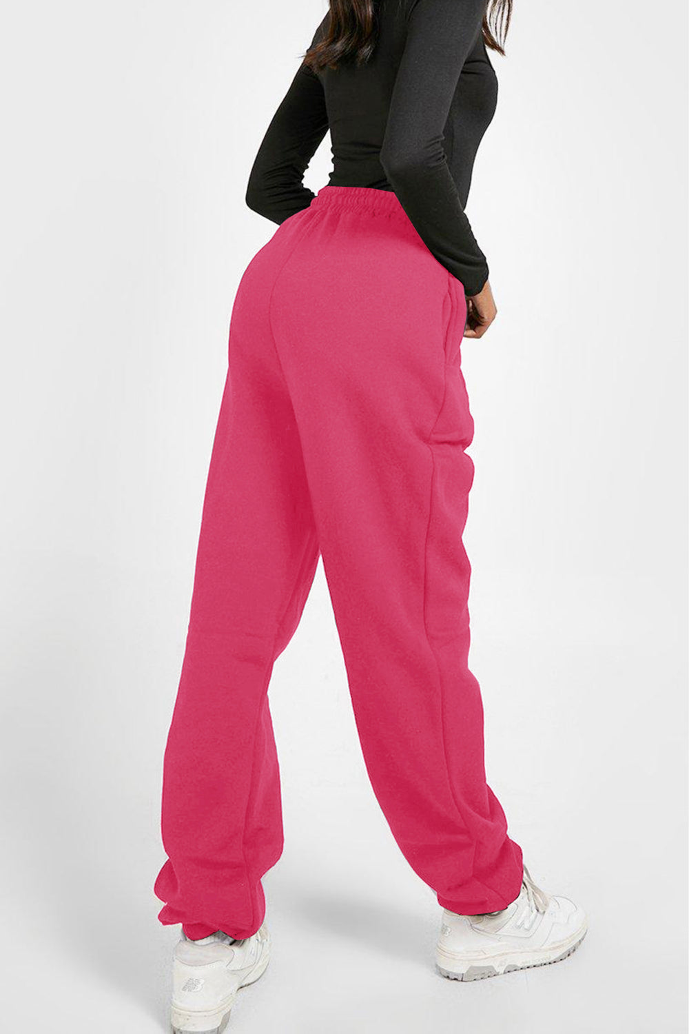 "DAY YOU DESERVE" GRAPHIC DRAWSTRING SWEATPANTS - DEEP ROSE - (S-3XL)