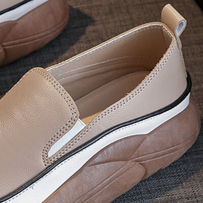👟 Comfortable Chunky Faux-Leather Slip-On Shoes - Multiple Colors - (4-11) 💖✨
