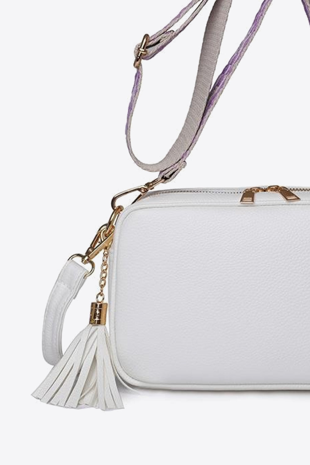 Faux-Leather Tasseled Crossbody Bag - Multiple Colors