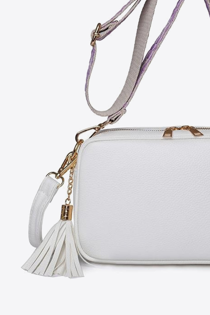 Faux-Leather Tasseled Crossbody Bag - Multiple Colors