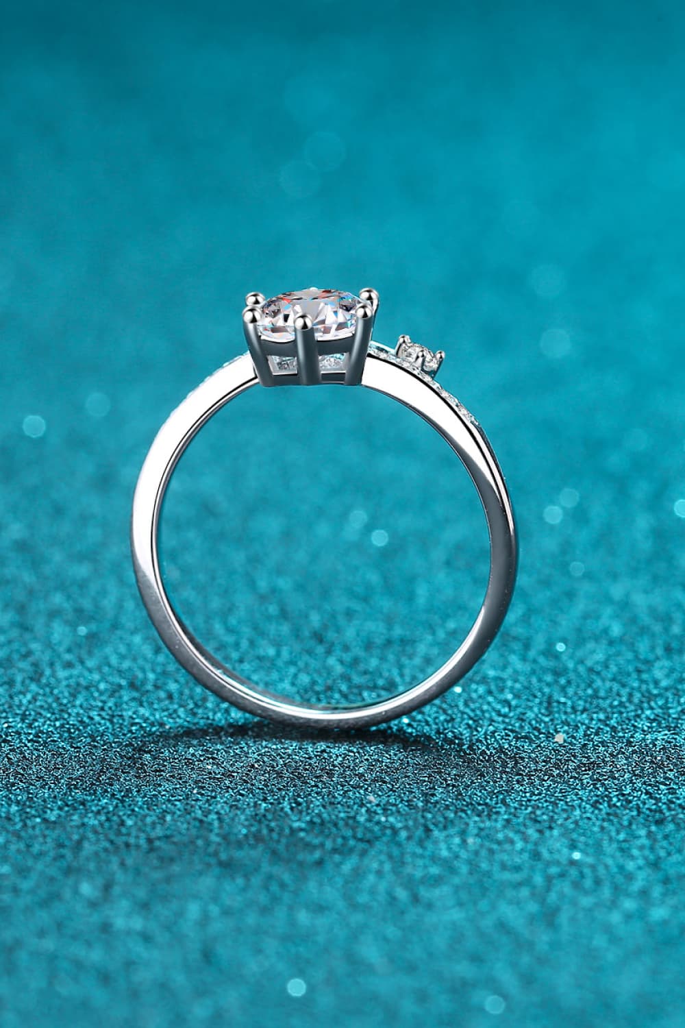 1 Carat Moissanite 925 Sterling Silver Bypass Ring - Silver